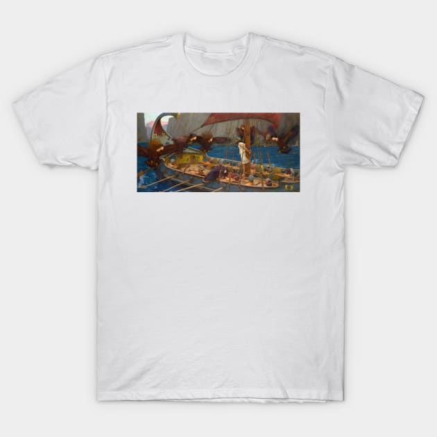 Ulysses and the Sirens by John William Waterhouse T-Shirt by Classic Art Stall